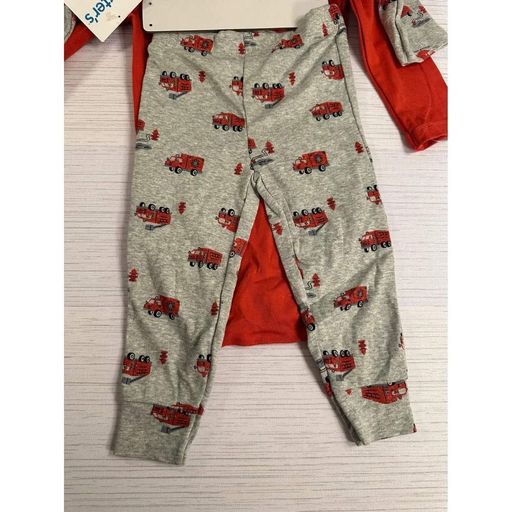 Carters Baby Boys 3pc Fire Truck Outfit Set Red Gray 18M 1T137910